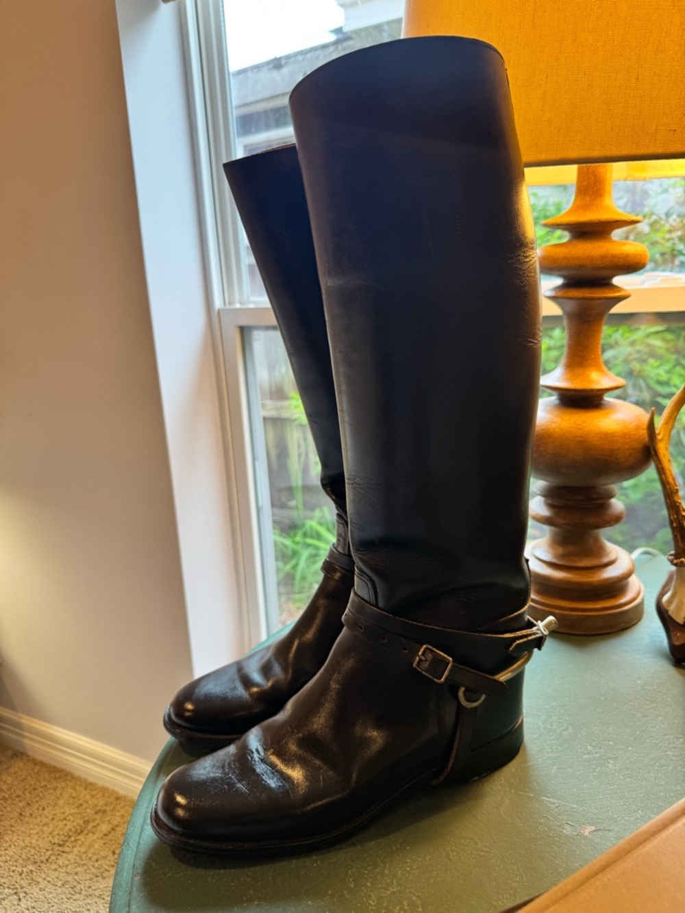 Black Leather English Riding Boots